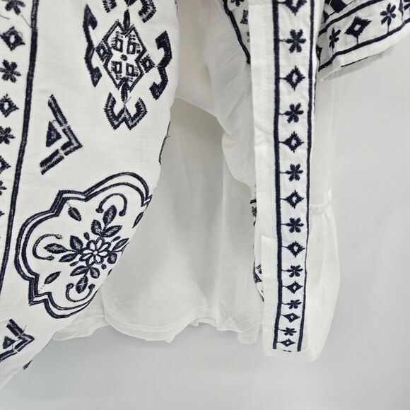 Savanna Jane NWT embroidered Boho peasant dress Size 3X white & blue - Picture 7 of 9